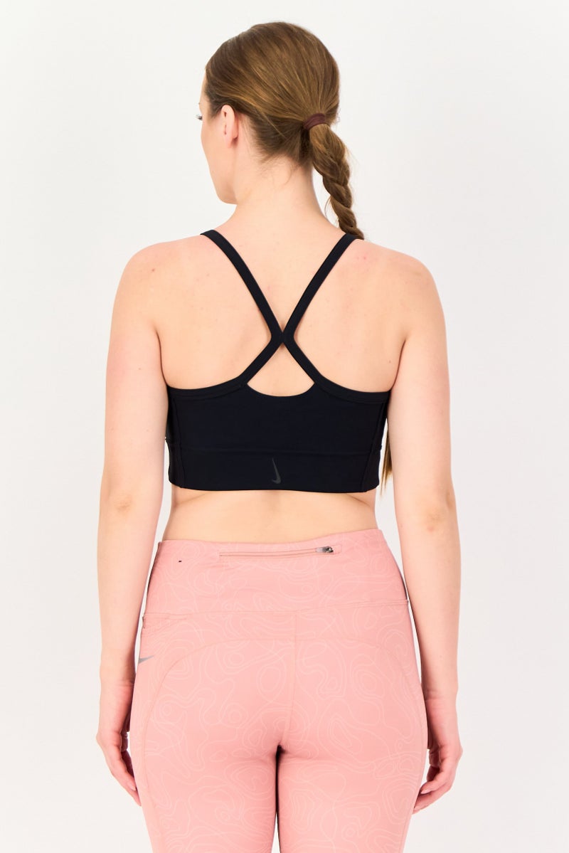 Nike Women Brand Logo Lightly Padded Training Sports Bra, Black - Image 3